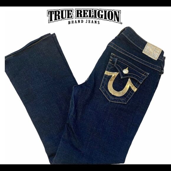 True religion boot cut jeans gold sequin pocket - Picture 12 of 12